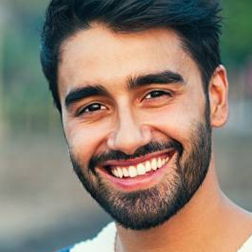 a men with happy smiling face